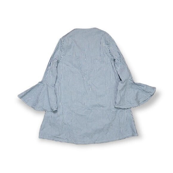 New Free People Gingham Bell Sleeve Dress Size Small - Picture 4 of 8